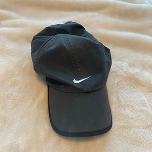 Dark grey and black Nike dri fit athletic hat